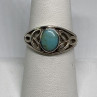 925 Sterling Silver Ring With Turquoise Size 7.75