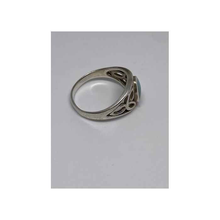 925 Sterling Silver Ring With Turquoise Size 7.75