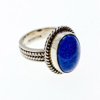 Vintage 925 Sterling Silver Sodalite Ring Size 5.5
