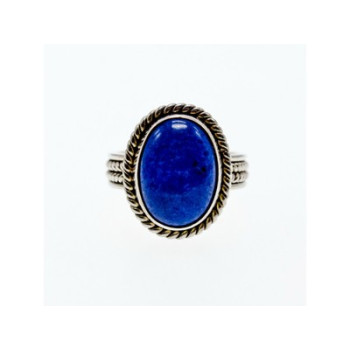 Vintage 925 Sterling Silver Sodalite Ring Size 5.5