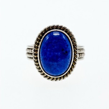 Vintage 925 Sterling Silver Sodalite Ring Size 5.5