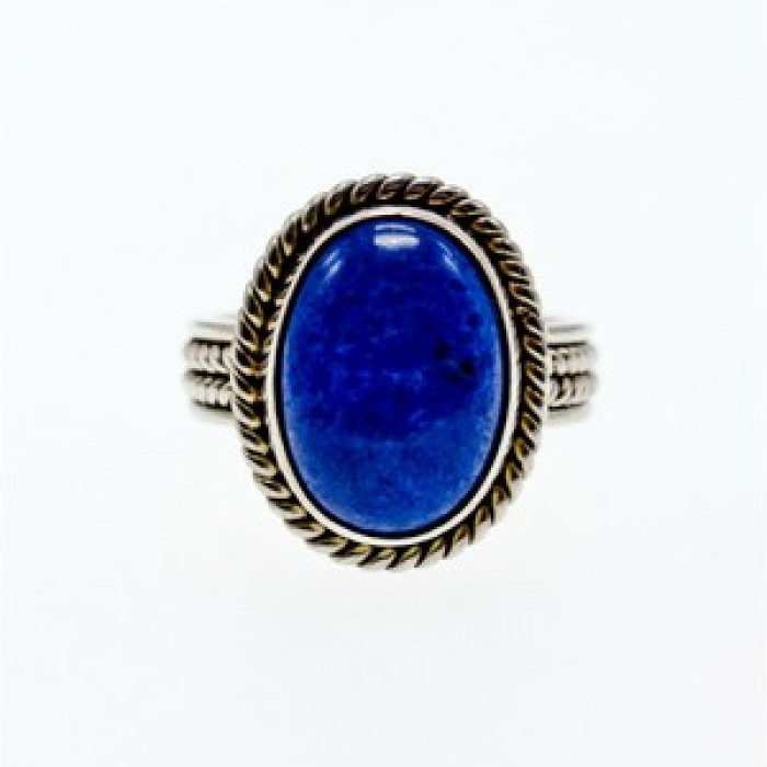Vintage 925 Sterling Silver Sodalite Ring Size 5.5