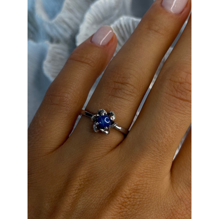 925 Sterling Silver Star Sapphire Ring Size 8