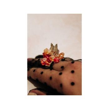 925 STERLING SILVER AGATE DESIGNER'S RING SIZE 6.5