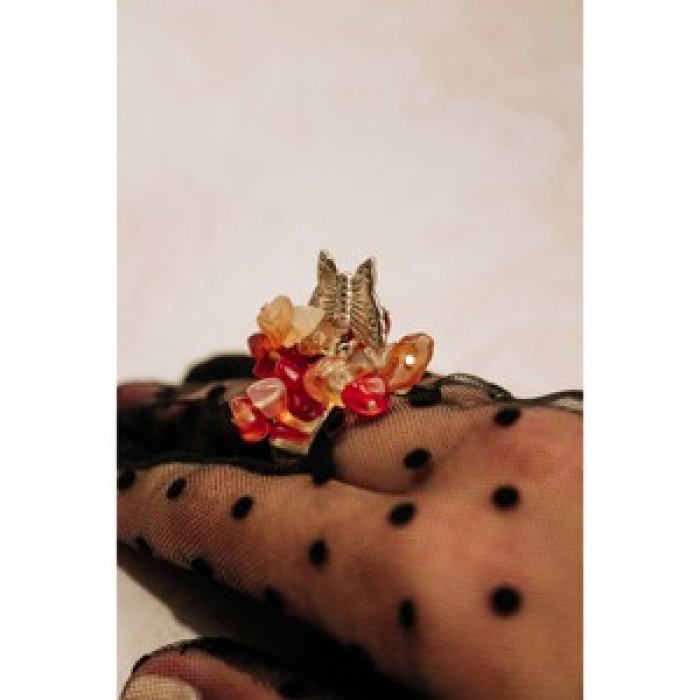925 Sterling Silver Agate Designer'S Ring Size 6.5