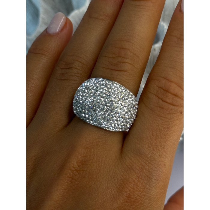 Beautiful 925 Sterling Silver CZ Ring Size 8