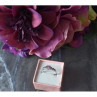 925 Sterling Silver Pink CZ Ring Size 6.5