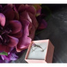 925 Sterling Silver Pink CZ Ring Size 6.5