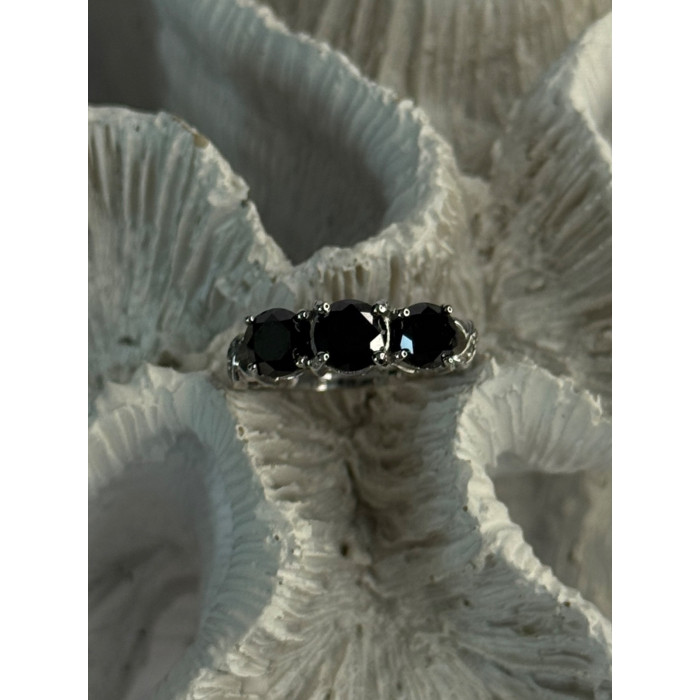 10K White Gold Sapphire & Diamond Ring Size 7.5