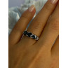 10K White Gold Sapphire & Diamond Ring Size 7.5