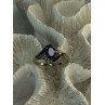 925 Sterling Silver Sapphire & Beryl Ring Size 11.5