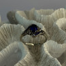 925 Sterling Silver Sapphire & Beryl Ring Size 11.5