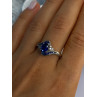 925 Sterling Silver Sapphire & Beryl Ring Size 11.5