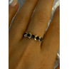 14K Yellow Gold Sapphire & Diamond Ring Size 10