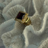 14K Yellow Gold Rubellite & Beryl Ring Size 8
