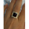 14K Yellow Gold Rubellite & Beryl Ring Size 8