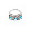 925 Sterling Silver Topaz Ring Size 8