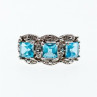 925 Sterling Silver Topaz Ring Size 8