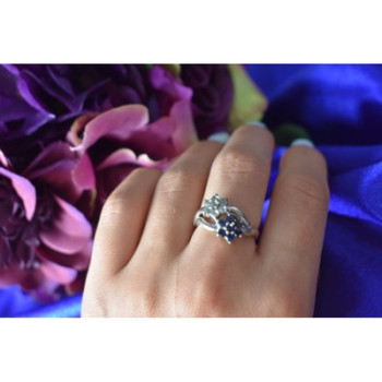 925 Sterling Silver Blue Spinel 