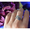 925 Sterling Silver Blue Spinel 