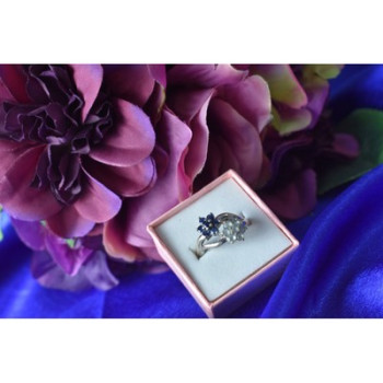 925 Sterling Silver Blue Spinel 