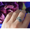 925 Sterling Silver Blue Spinel 