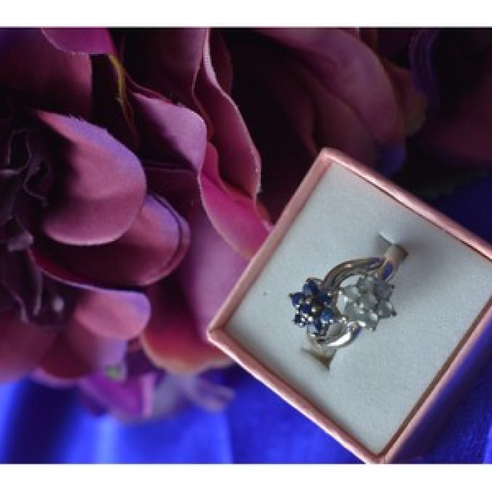 925 Sterling Silver Blue Spinel 