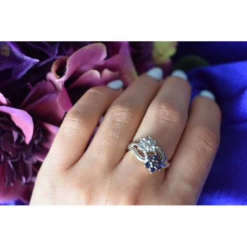 925 Sterling Silver Blue Spinel 