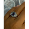 14K White Gold Tanzanite & Diamond Ring Size 6