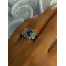 14K White Gold Tanzanite & Diamond Ring Size 6