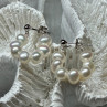 925 Sterling Silver Fresh Water Pearl Earrings Length 0.8 Inch
