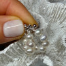 925 Sterling Silver Fresh Water Pearl Earrings Length 0.8 Inch