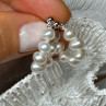 925 Sterling Silver Fresh Water Pearl Earrings Length 0.8 Inch