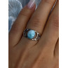925 Sterling Silver Larimar Ring Size 7