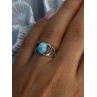 925 Sterling Silver Larimar Ring Size 7