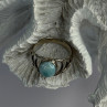 925 Sterling Silver Larimar Ring Size 7