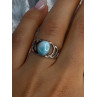 925 Sterling Silver Larimar Ring Size 7