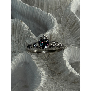 925 Sterling Silver Alexandrite Heart Ring Size 10