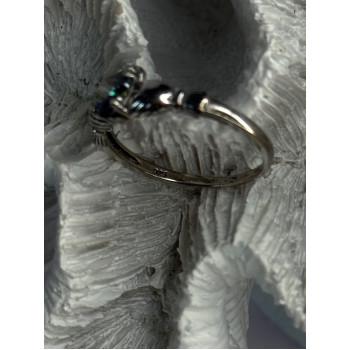 925 Sterling Silver Alexandrite Heart Ring Size 10