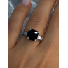 925 Sterling Silver Black Onyx & Beryl Ring Size 7