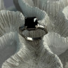 925 Sterling Silver Black Onyx & Beryl Ring Size 7