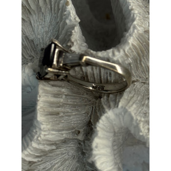 925 Sterling Silver Black Onyx & Beryl Ring Size 7