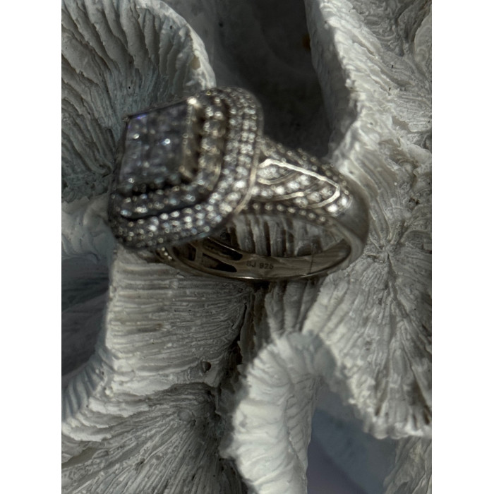 925 Sterling Silver White Tourmaline Ring Size 9