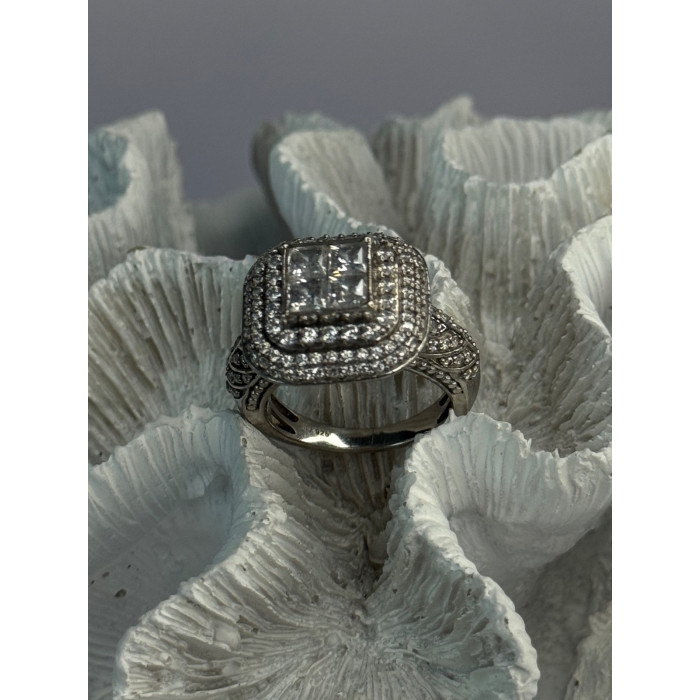 925 Sterling Silver White Tourmaline Ring Size 9