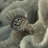 925 Sterling Silver White Tourmaline Ring Size 9