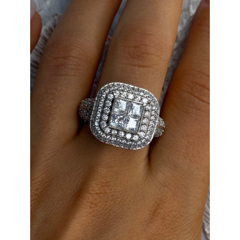 925 Sterling Silver White Tourmaline Ring Size 9