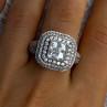 925 Sterling Silver White Tourmaline Ring Size 9