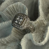 925 Sterling Silver White Tourmaline Ring Size 9