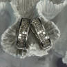 Classy 14K White Gold Diamond 1 Carat Earrings Length 0.83 Inch
