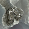 Classy 14K White Gold Diamond 1 Carat Earrings Length 0.83 Inch